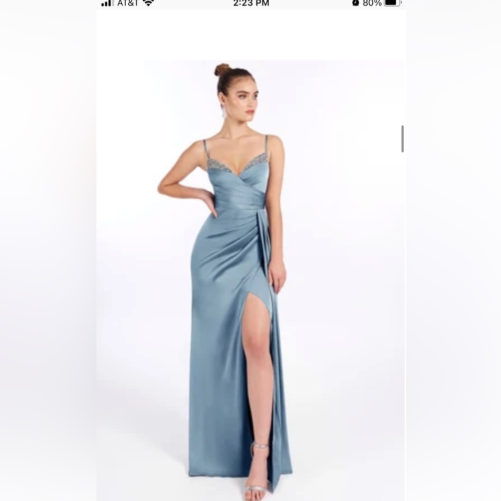 Azazie Sabriel Stretch Satin Dress